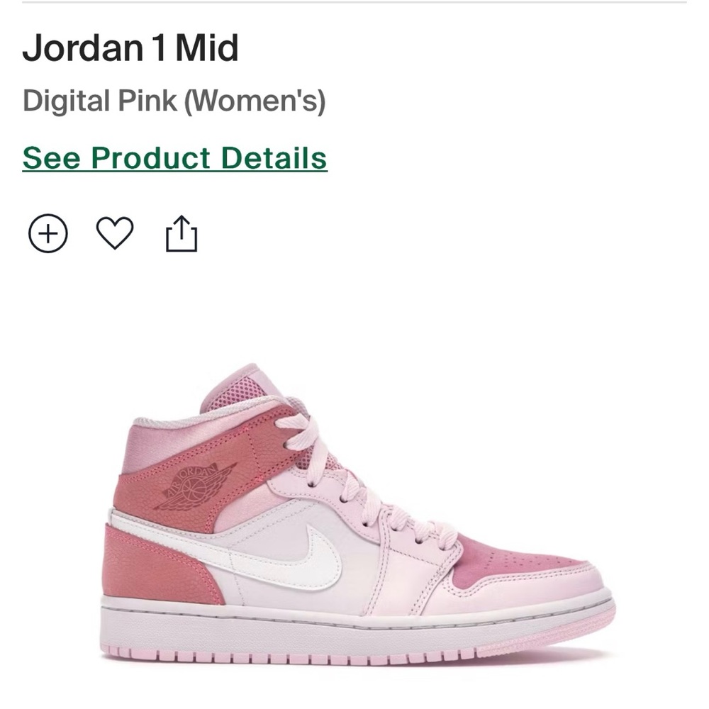 Jordan 1 Mid. Digital Pink (Women’s)